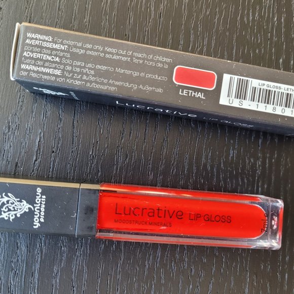 Younique Lucrative Lip Gloss Set of 3 (Lethal — Orange Red) - Picture 2 of 2